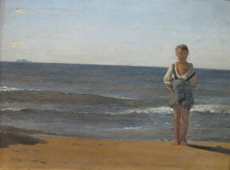 Bodinier-jeune-garçon-sur la-plage